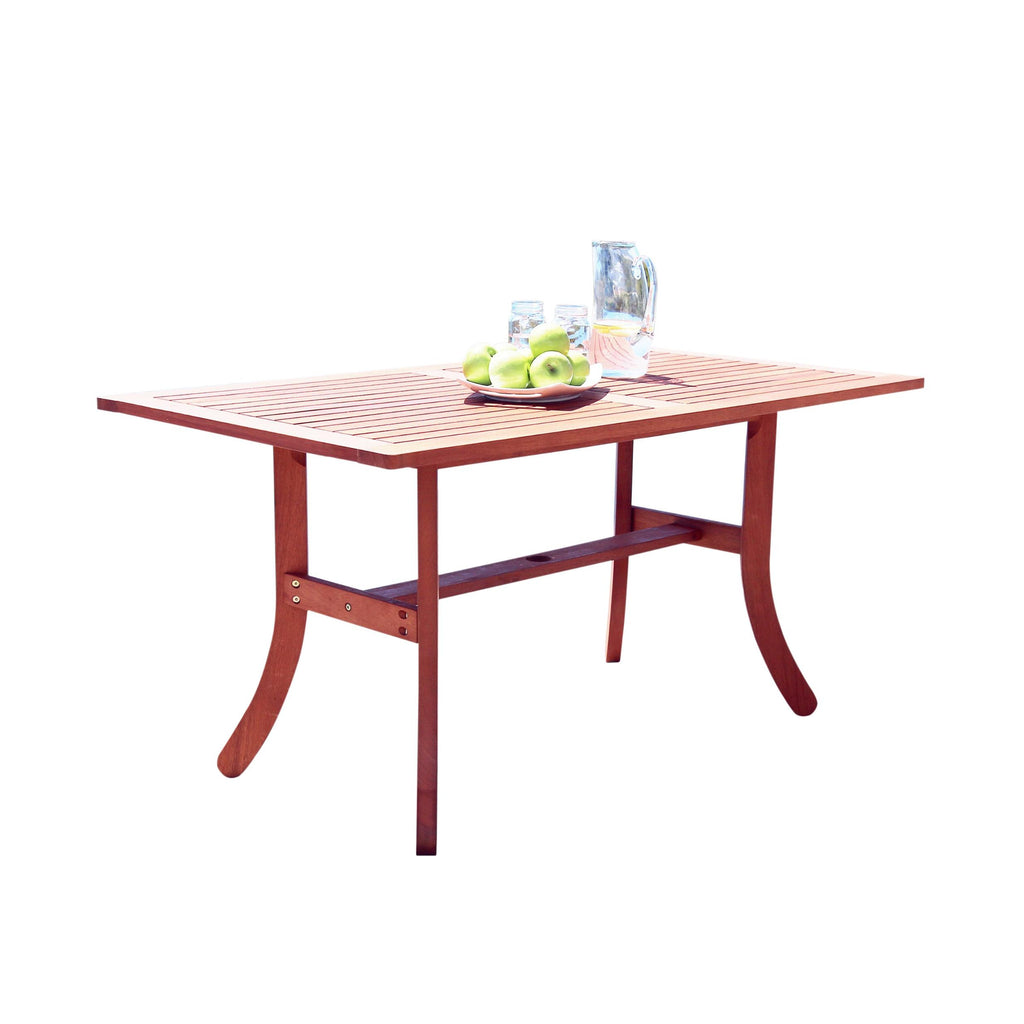 Sienna Brown Dining Table With Curved Legs - 99fab 