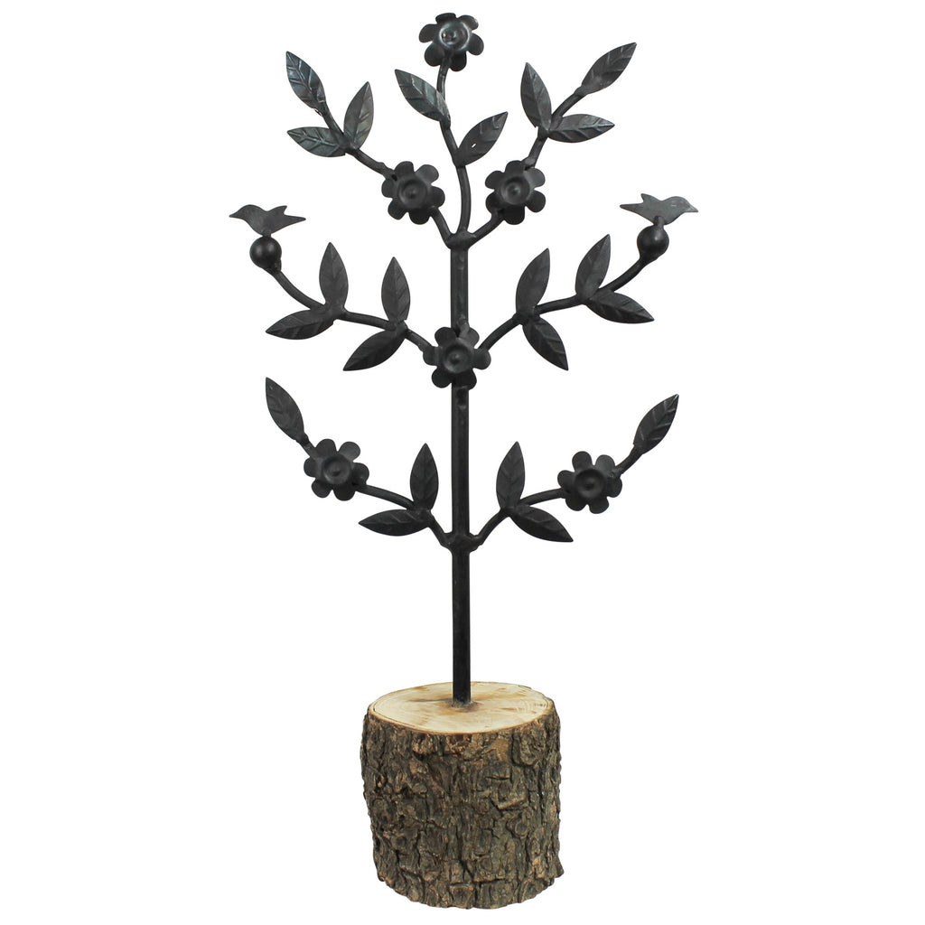 Metal And Wood Botanical Sculpture - 99fab 