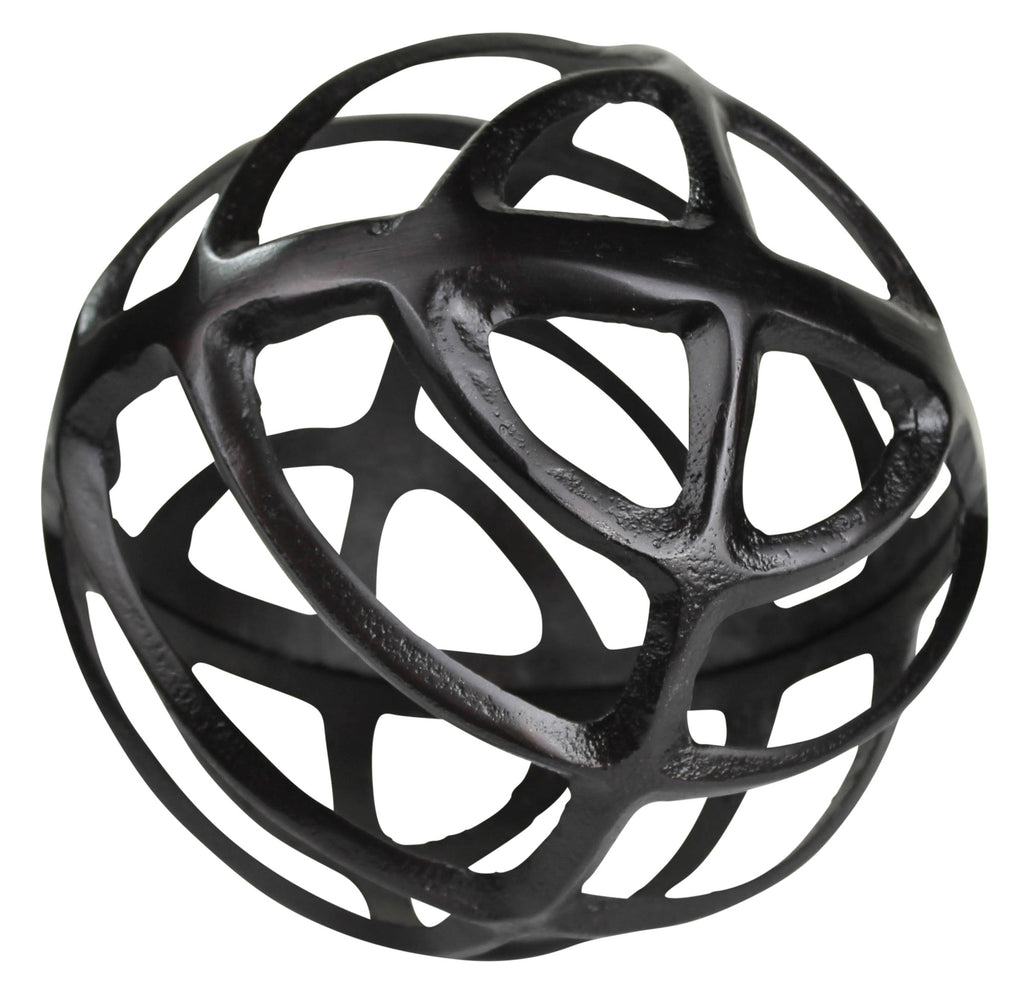 Black Metal Geometric Sphere - 99fab 