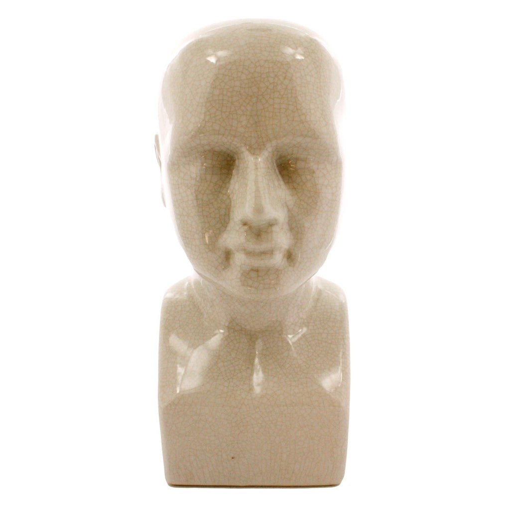 Jumbo White Ceramic Bust Sculpture - 99fab 