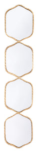 43" Gold Quad Geo Modern Wall Hanging Mirror