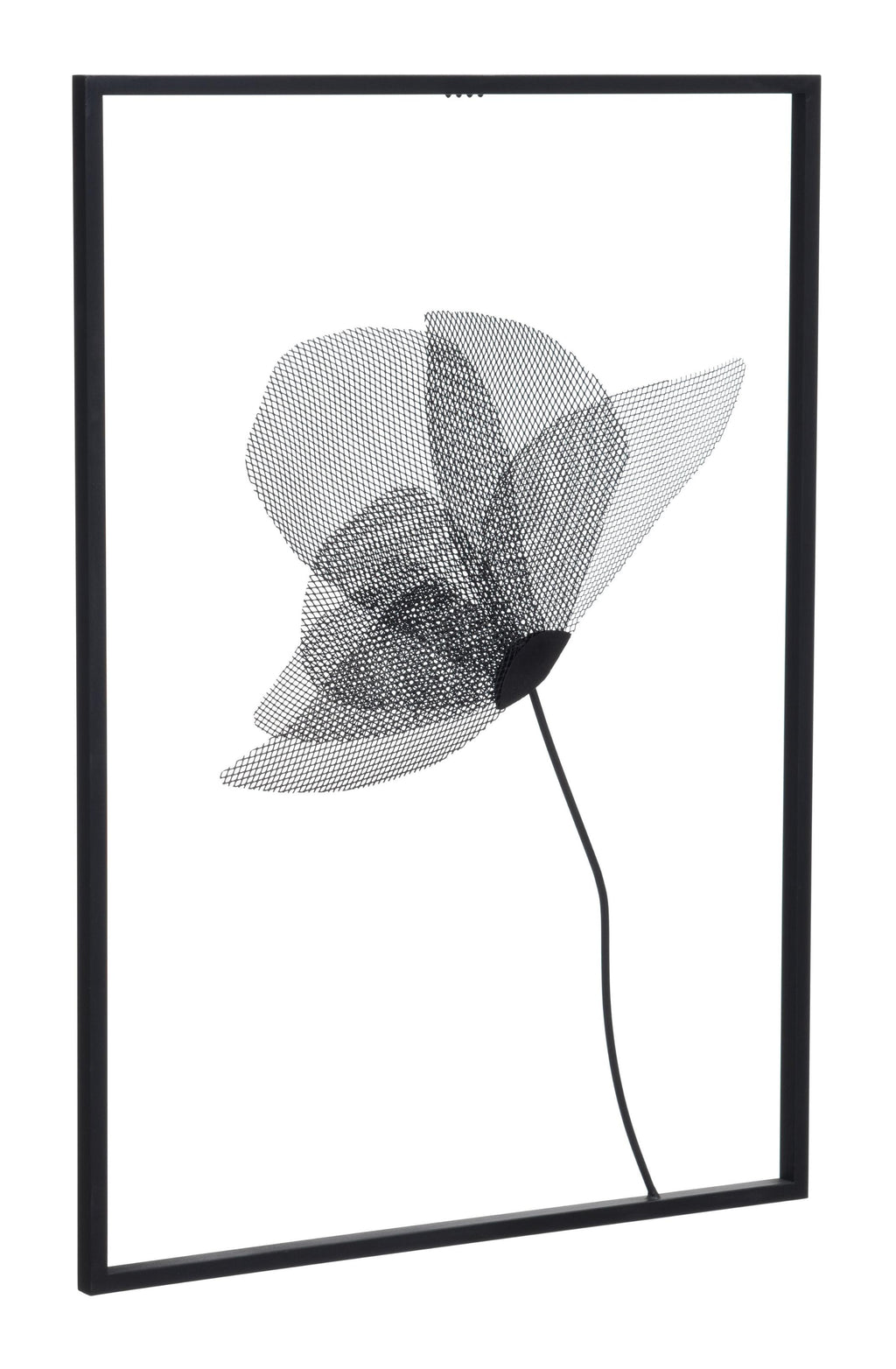 Matte Black Modern Bloom Wall Art - 99fab 