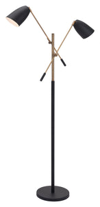 Black and Gold Adjustable Floor Lamp