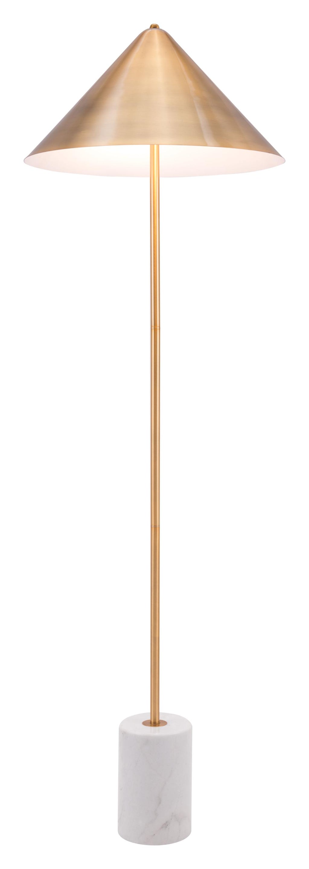 Flare Floor Lamp Gold & White - 99fab 