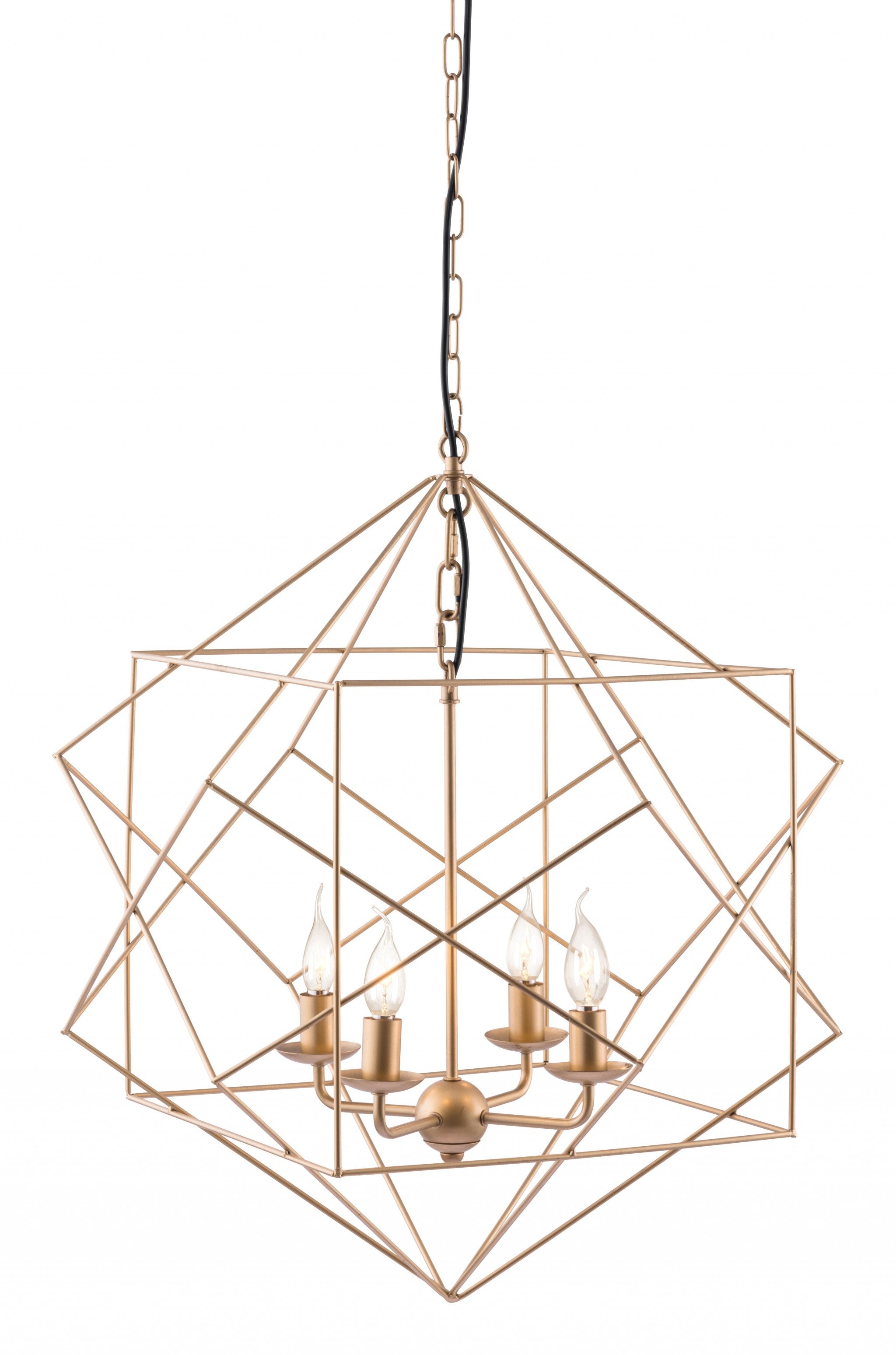 Gold Modern Geo Chandelier