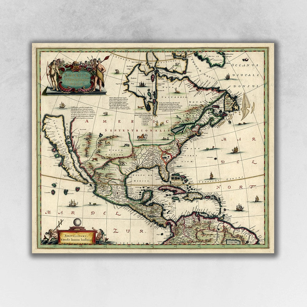 Vintage 1846 Map Of Mexico Unframed Print Wall Art - 99fab 