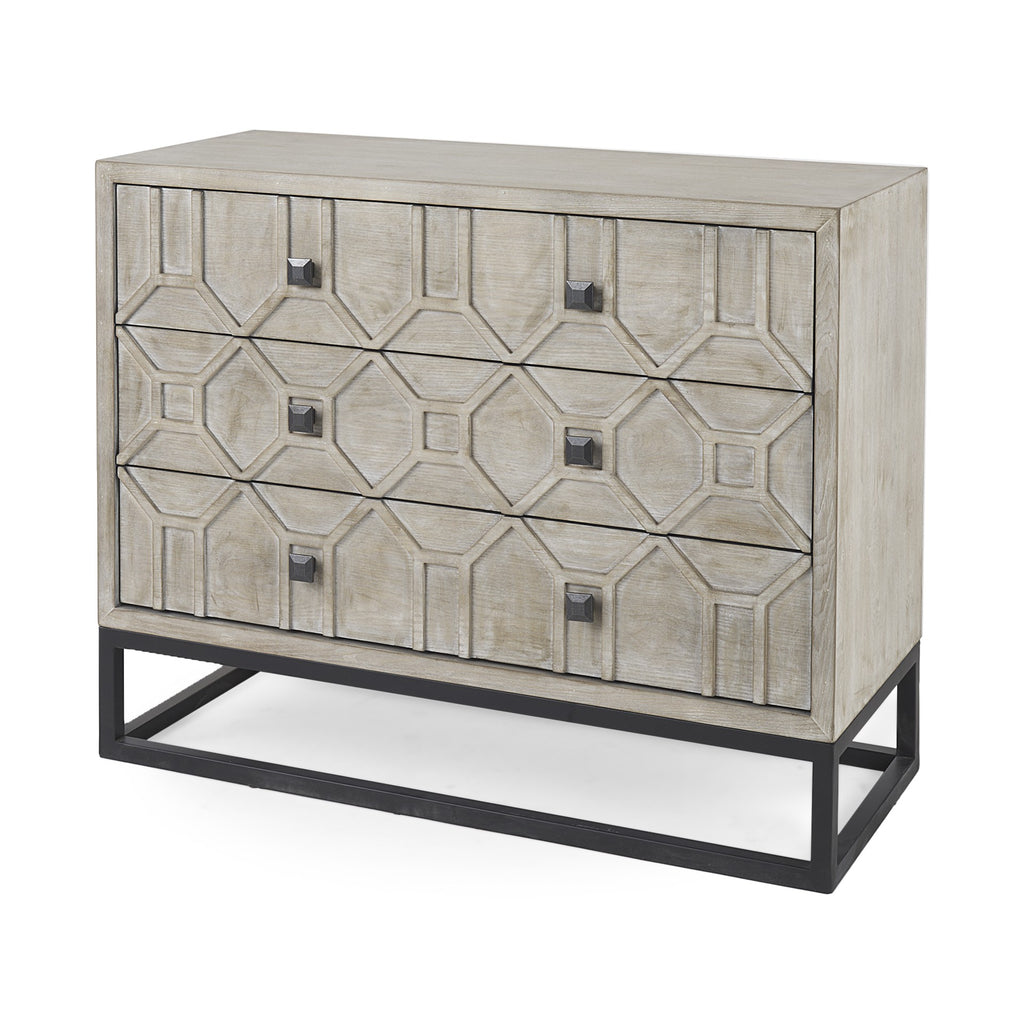 Contemporary Light Wash Diamond Accent Cabinet - 99fab 