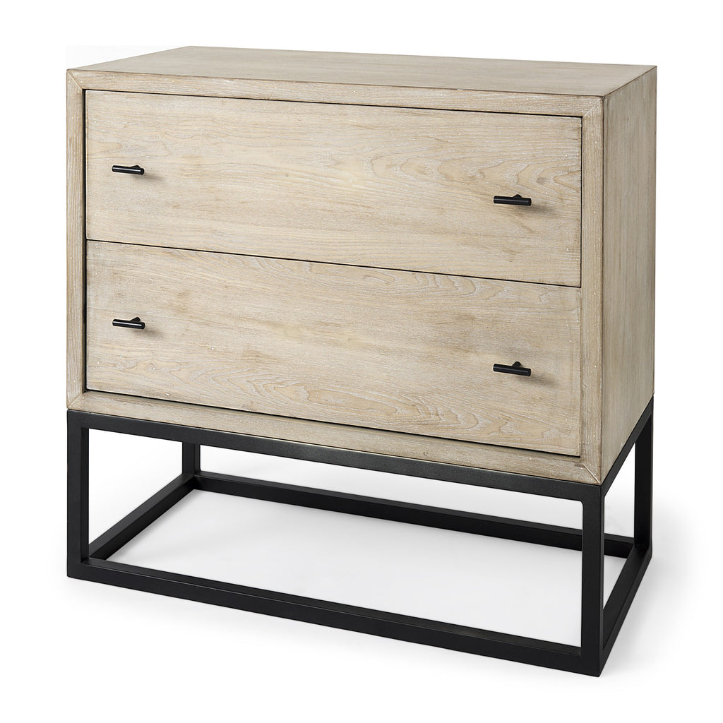 Rustic Modern Light Wash Two Drawer Chest - 99fab 