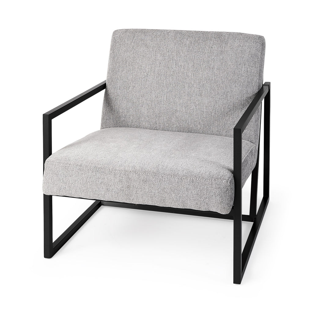 Geo Modern Gray And Black Accent Or Side Chair - 99fab 