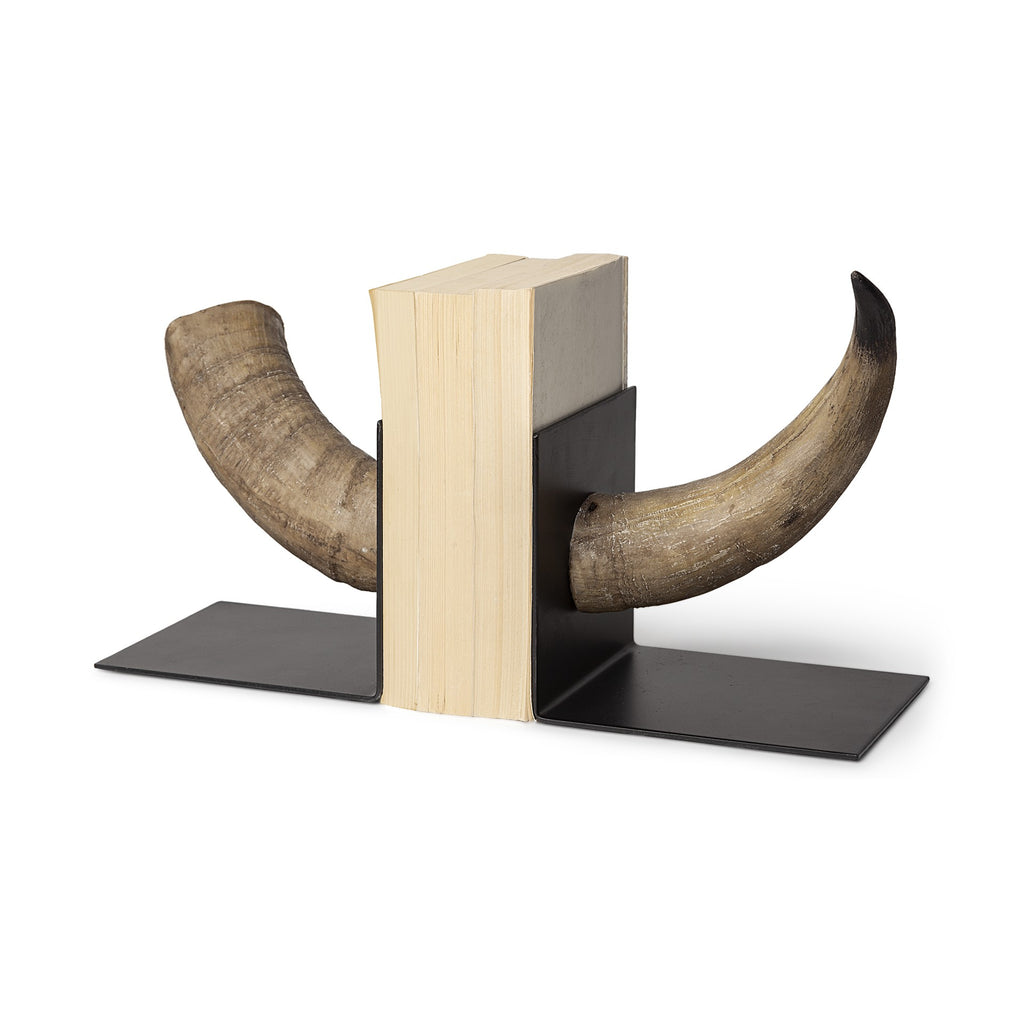 Bull Horn Replica Bookends - 99fab 