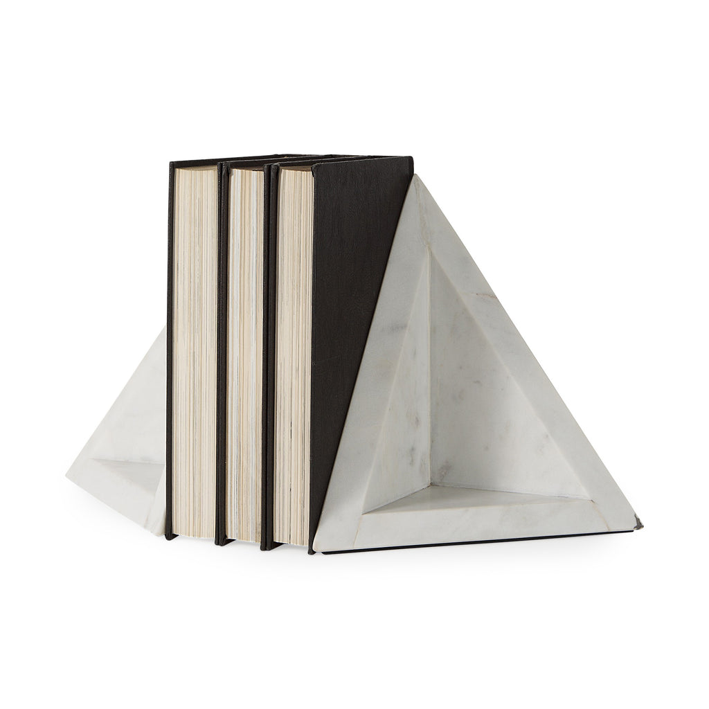 3D Modern Triangle Marble Bookends - 99fab 