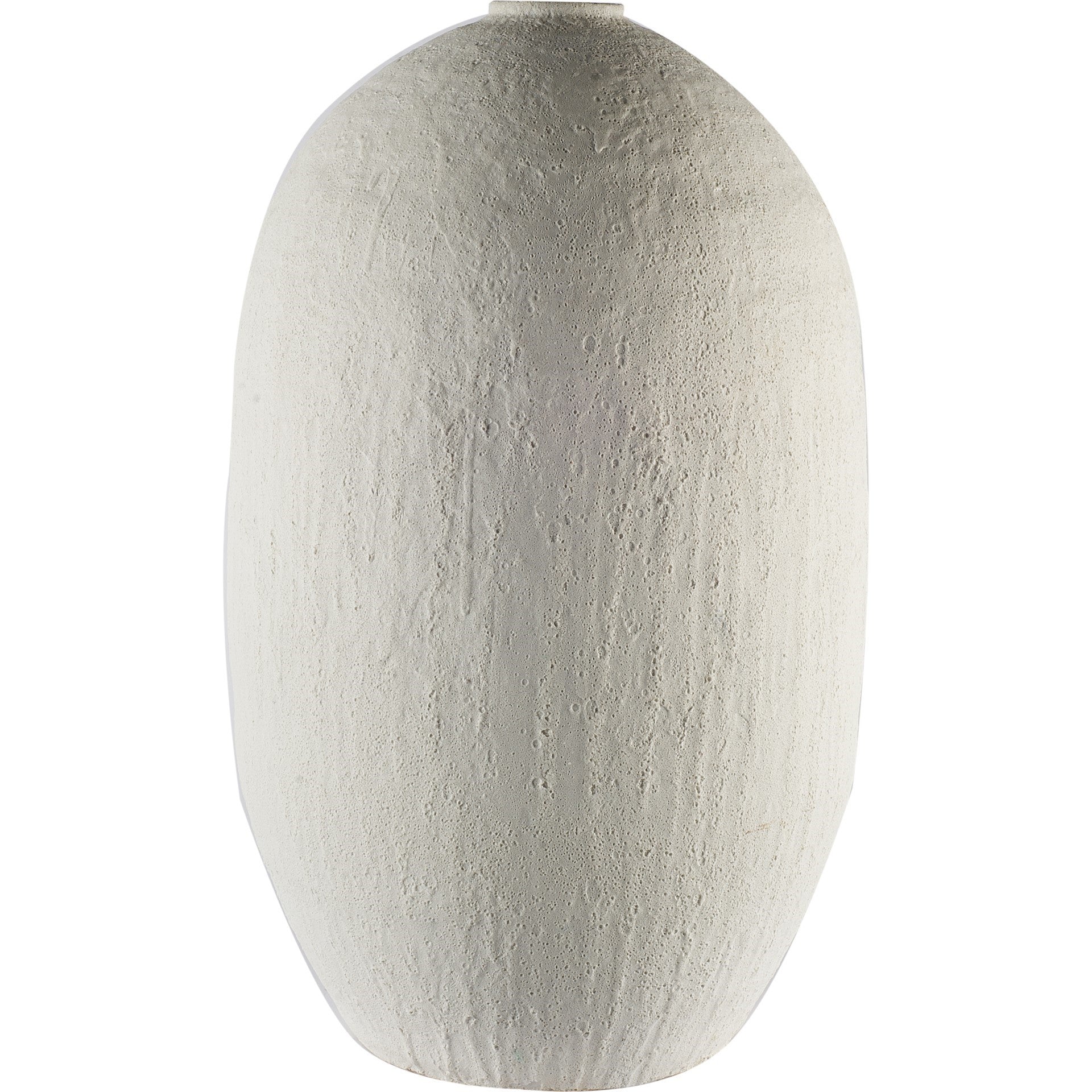 Narrow White Textured Ceramic Vase