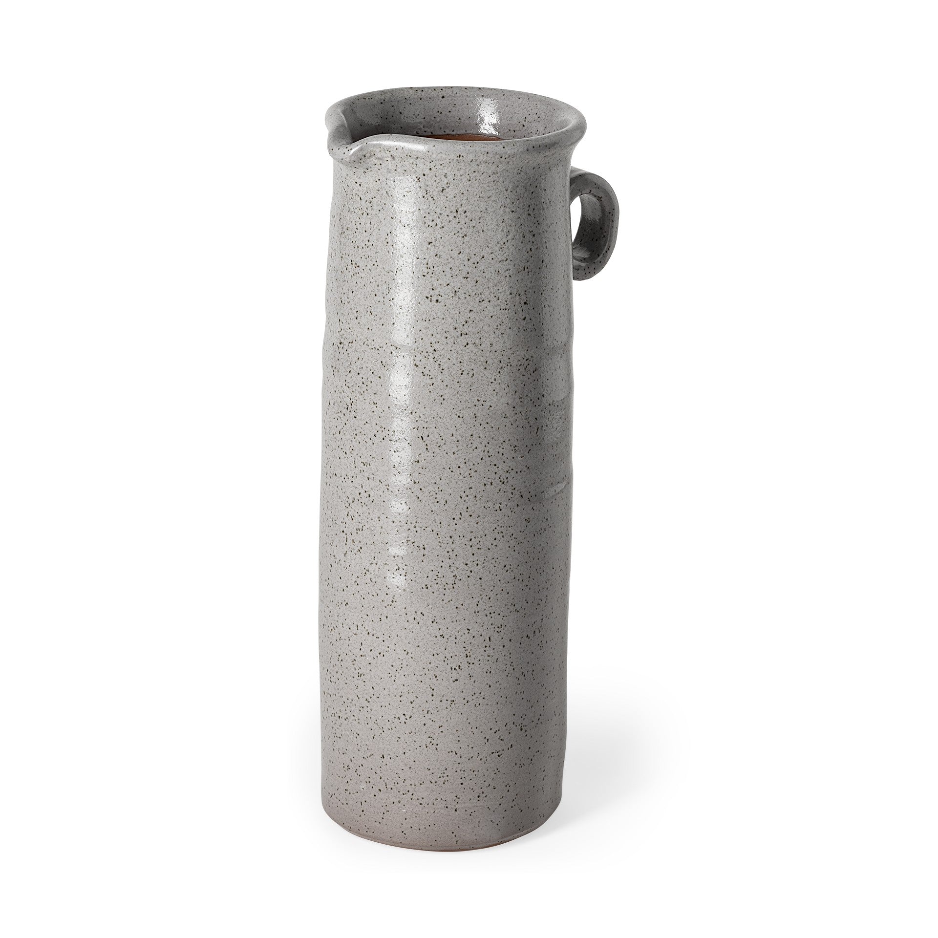 Tall Gray Speckle Decorative Ceramic Jug