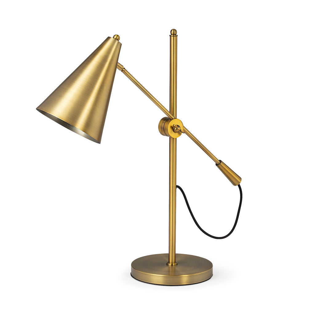 Sleek Golden Cone Adjustable Table Or Desk Lamp - 99fab 