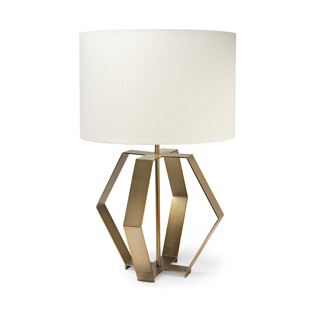 Gold Geometric Design Table Lamp - 99fab 