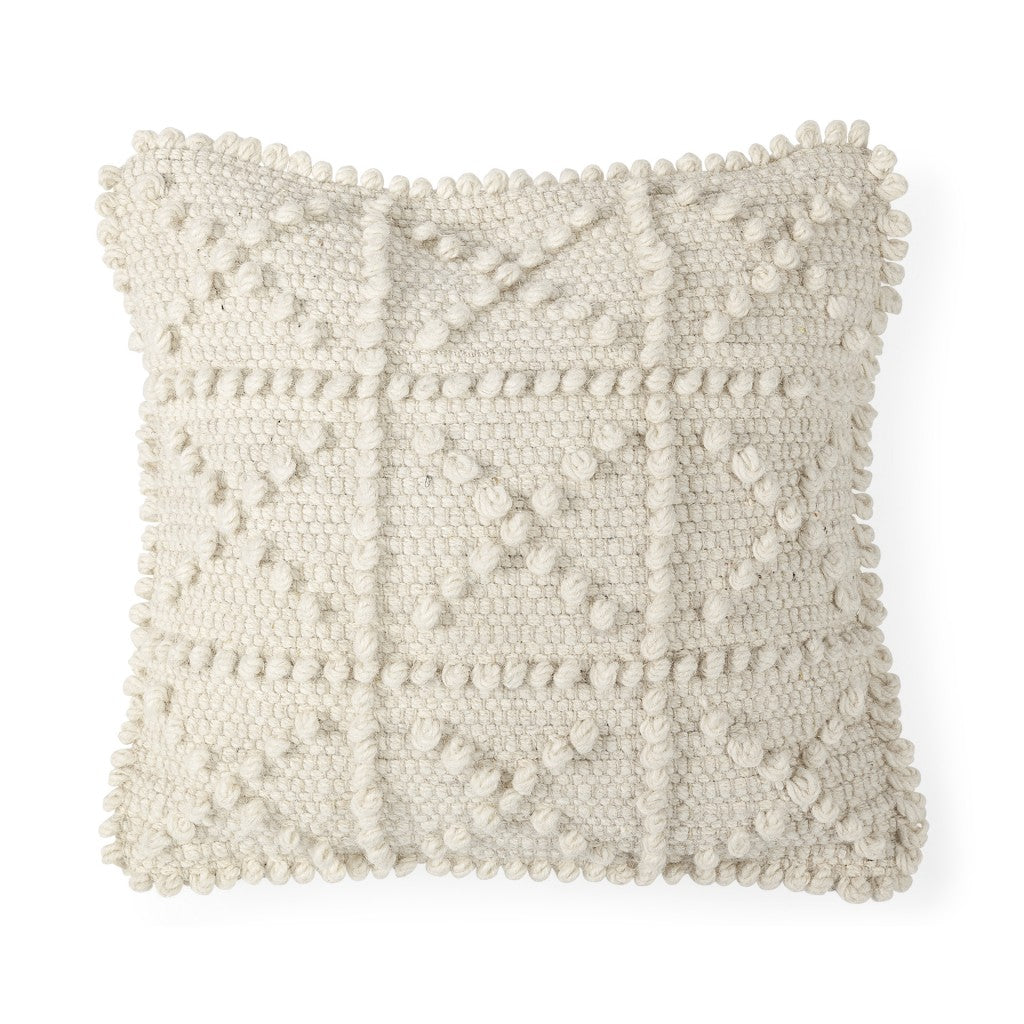 Off White Embossed Details Pillow Cover - 99fab 