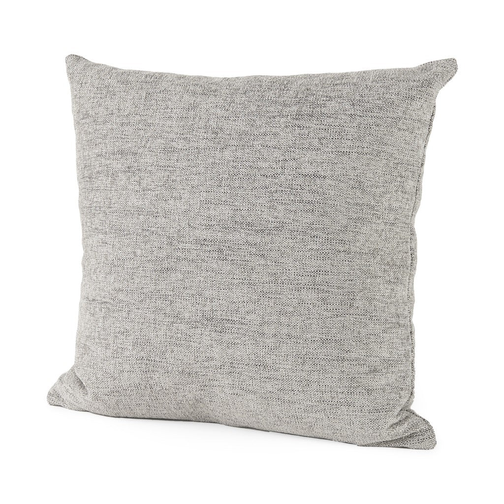 Stone Gray Basket Weave Accentthrow Pillow