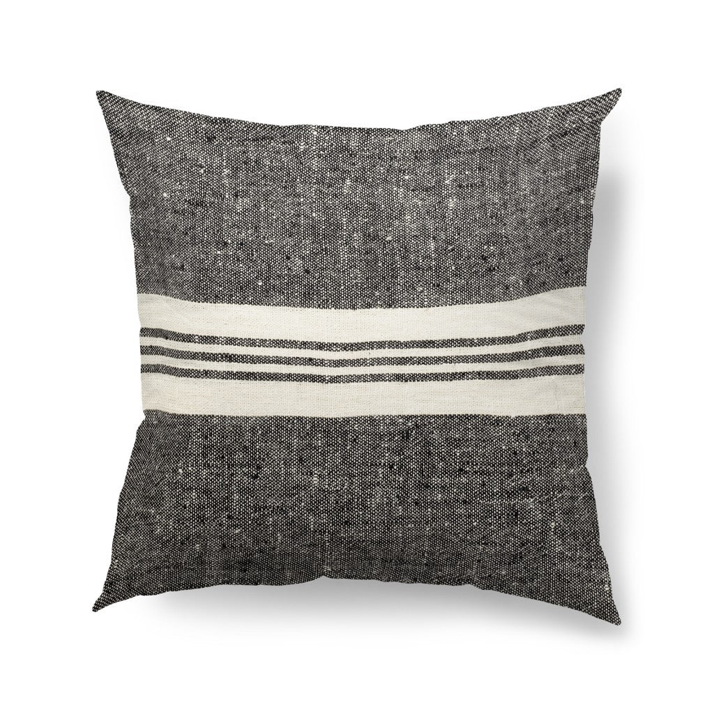 Black And White Stonewash Throw Pillow Cover - 99fab 