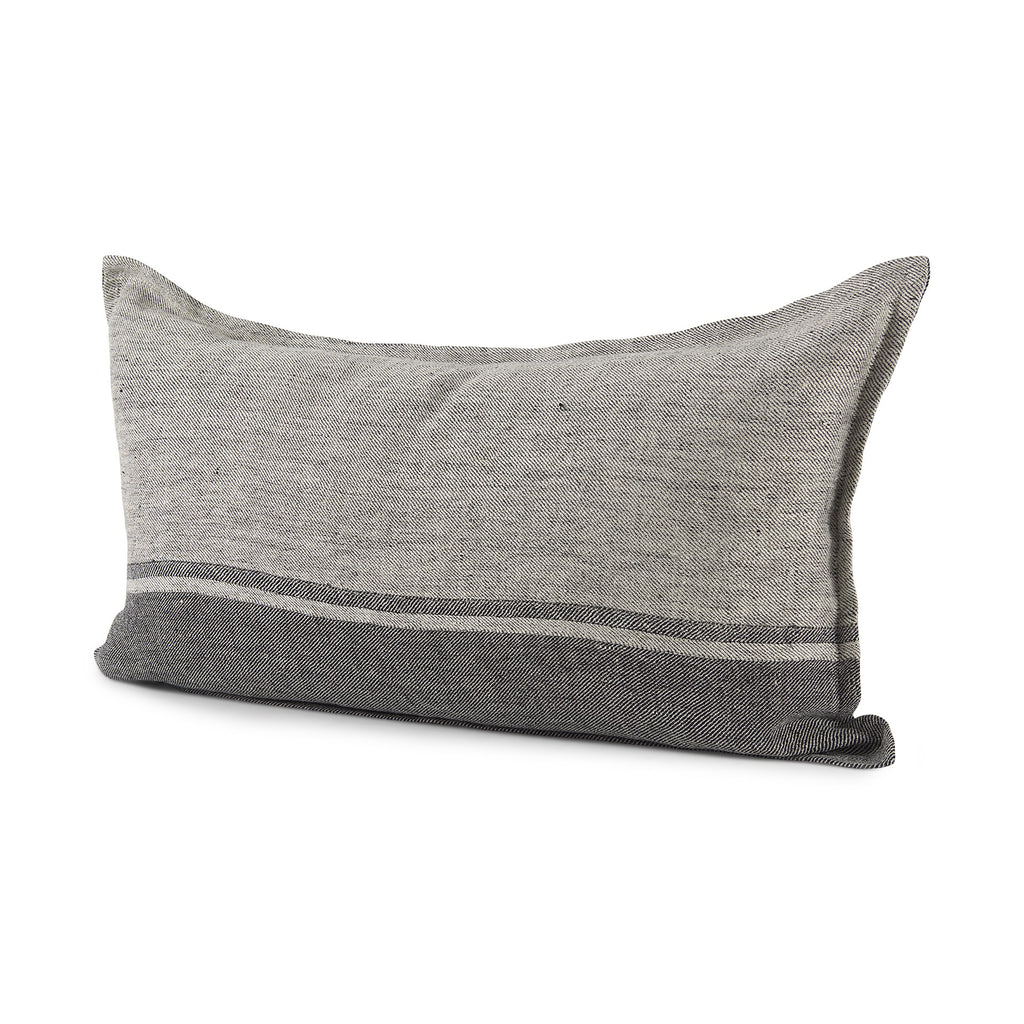 Light And Dark Gray Lumbar Throw Pillow Cover - 99fab 