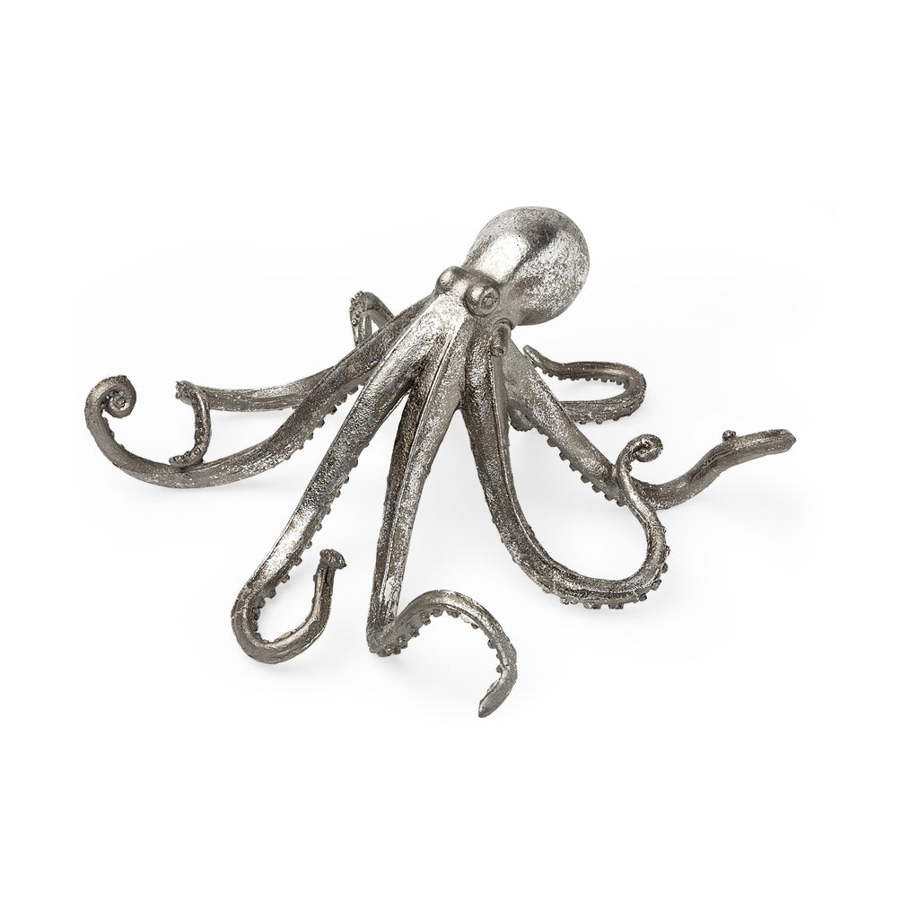 Silver Resin Octopus Sculpture - 99fab 