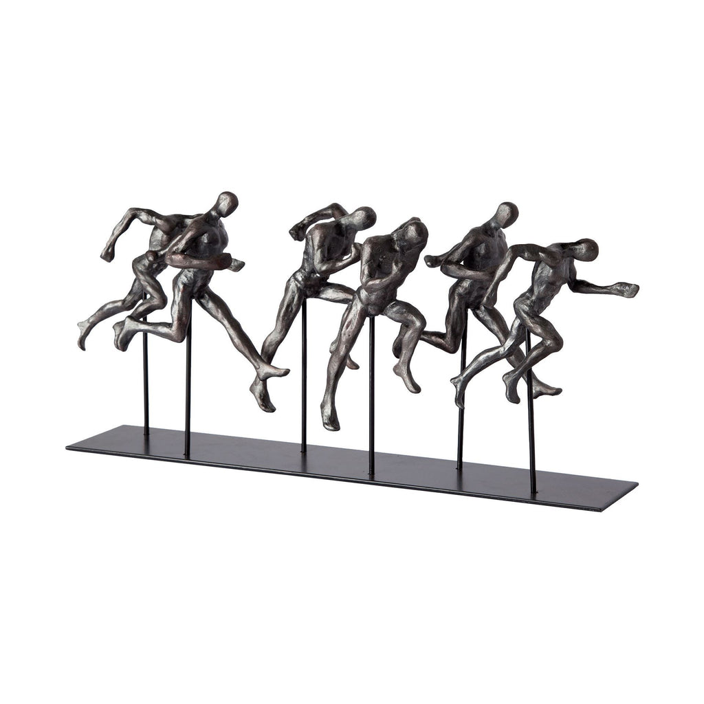 Black Resin Sprinters Sculpture - 99fab 