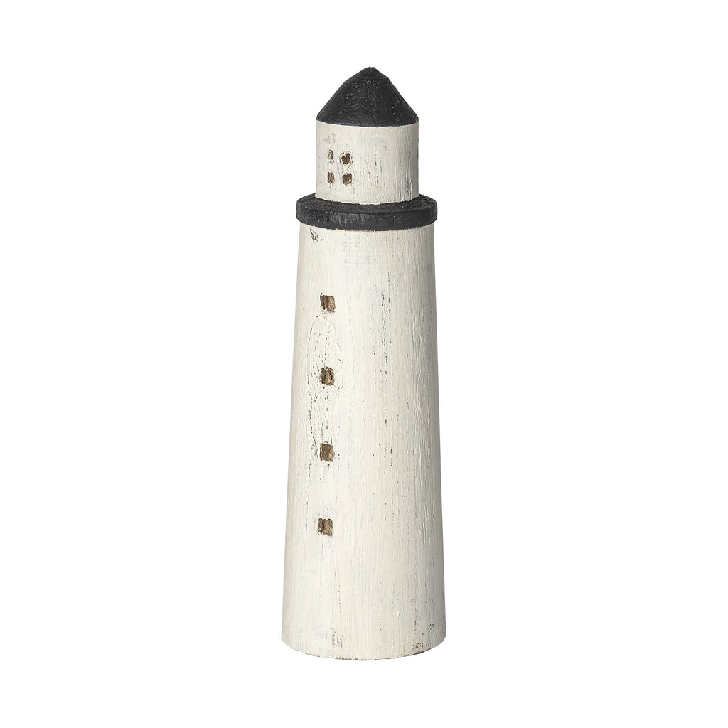 White Jumbo Rustic Wooden Lighthouse - 99fab 