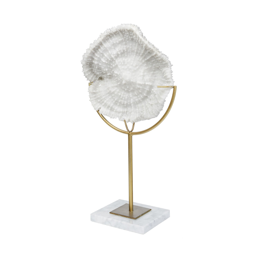 Petite White And Gold Coastal Sculpture - 99fab 