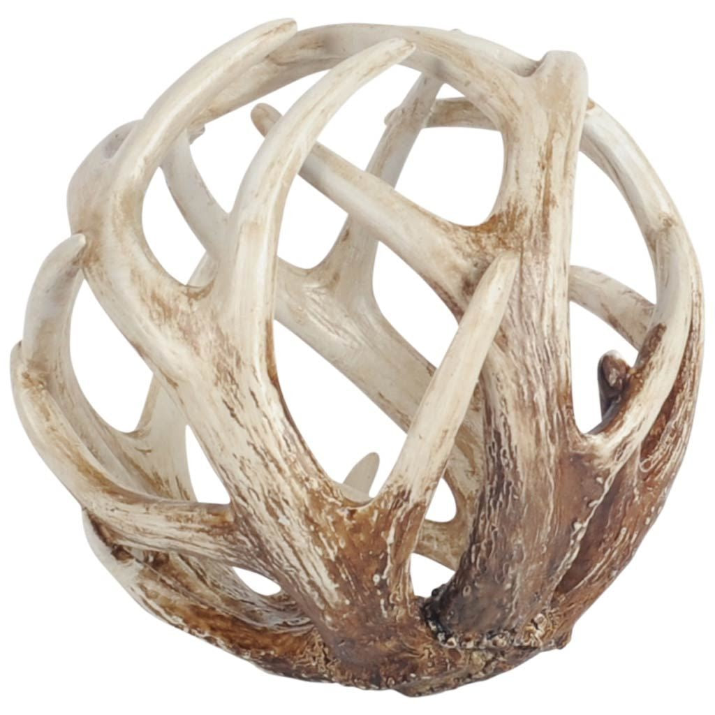 White Resin Antler Shaped Sculpture - 99fab 