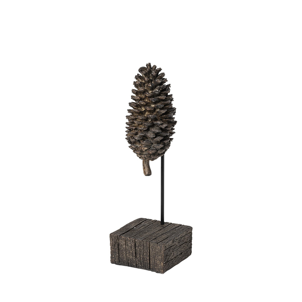 Petite Brown Resin Pinecone Shaped Decor Piece - 99fab 