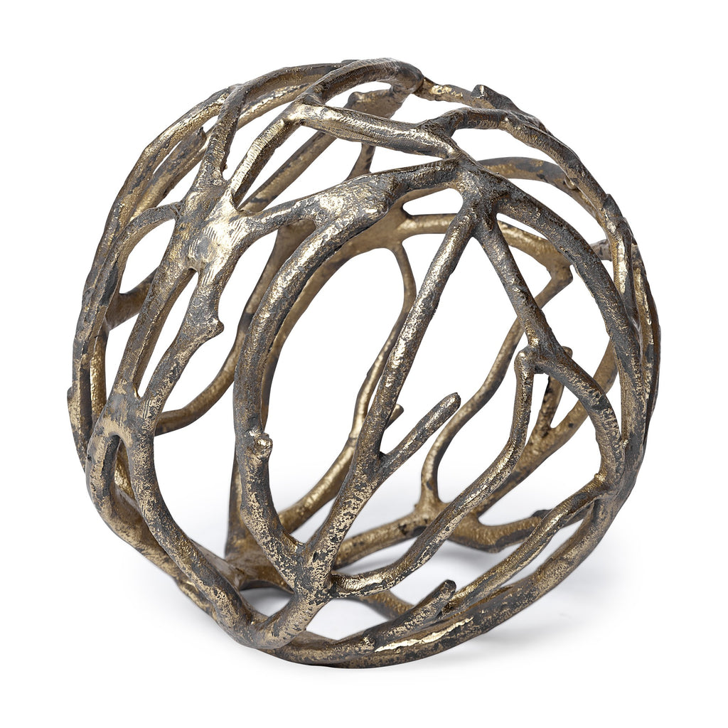 Gold Metal Tree Branch Sculpture - 99fab 