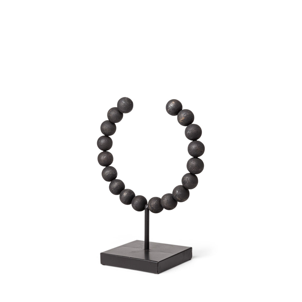 Petite Black Beaded Sculpture - 99fab 