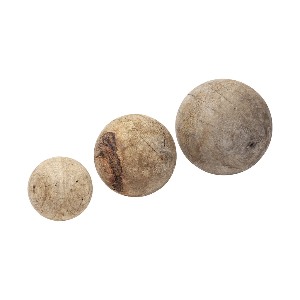 Set Of Three Wooden Spheres - 99fab 