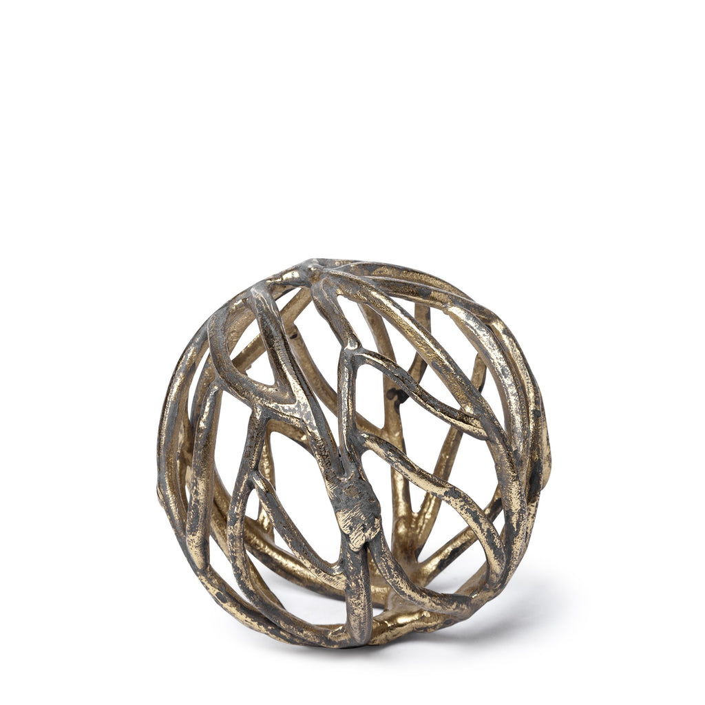 Petite Gold Metal Tree Branch Sculpture - 99fab 