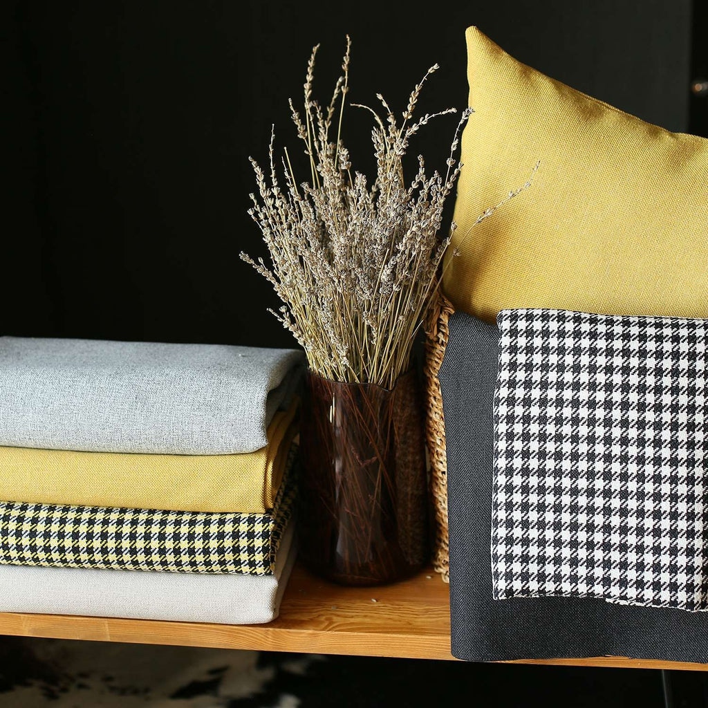 Set Of 2 Black And Yellow Diagonal Pillow Covers - 99fab 