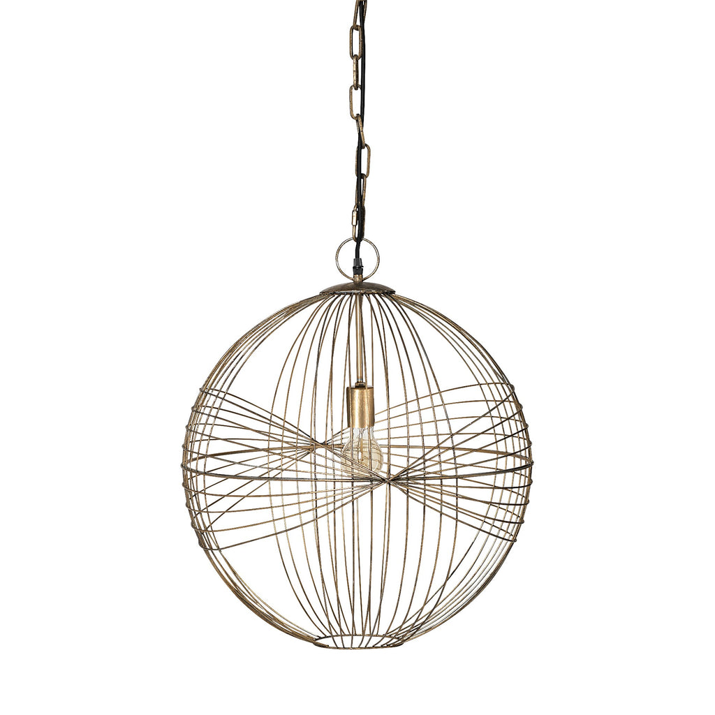 Gold Metal Globe Hanging Light - 99fab 