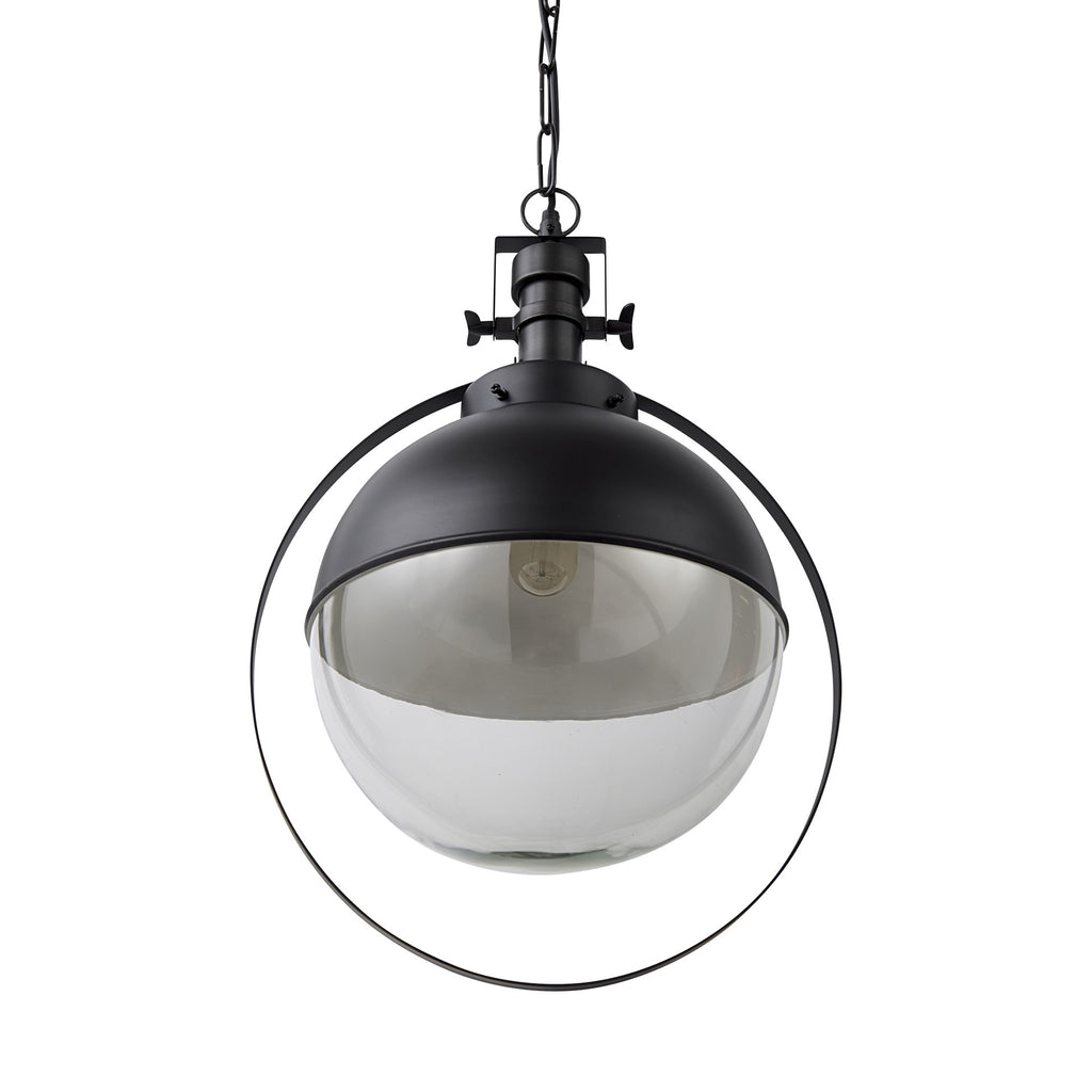 Black Metal Sphere Pendant Hanging Light - 99fab 