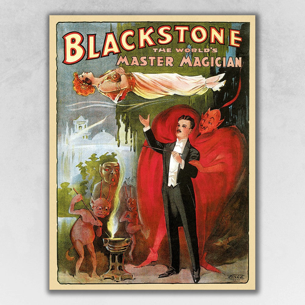 Vintage 1934 Blackstone Magic Unframed Print Wall Art - 99fab 