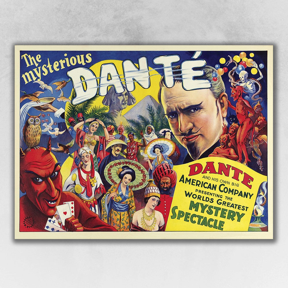 The Mysterious Dante Vintage Magic Unframed Print Wall Art - 99fab 