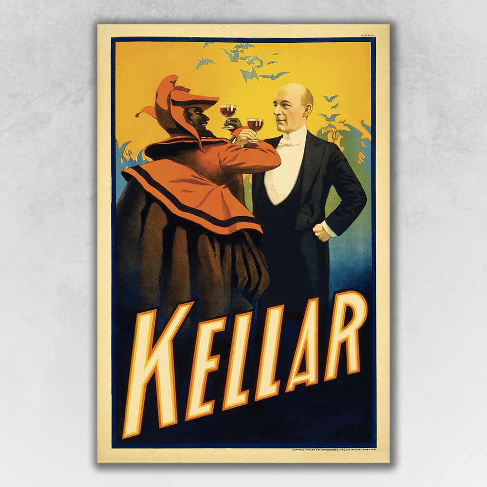 Kellar Drinks With The Devil Vintage Magic Unframed Print Wall Art - 99fab 