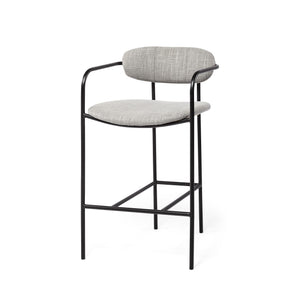 Light Gray Black Framed Counter Stool