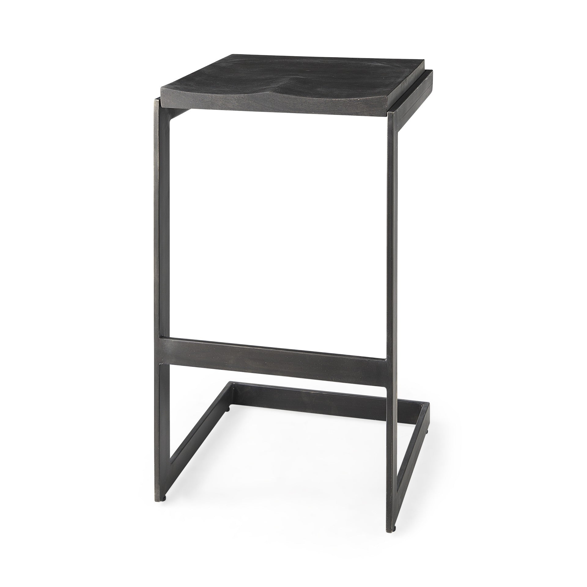 30" Black Cheeky Wood And Metal Bar Stool