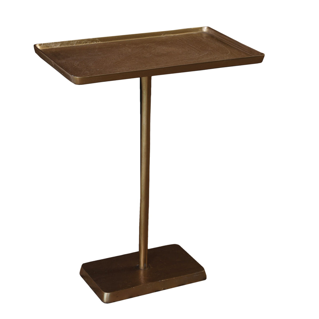 Gold Cast Aluminum Side Table - 99fab 