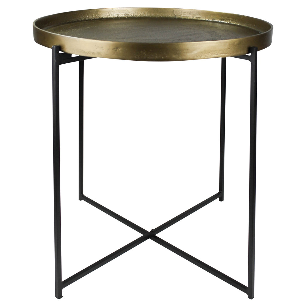 Gold Metal Tray Top Table - 99fab 