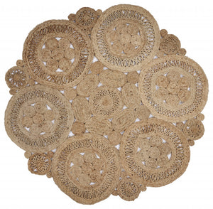 Floral Fantasy Natural Jute Area Rug