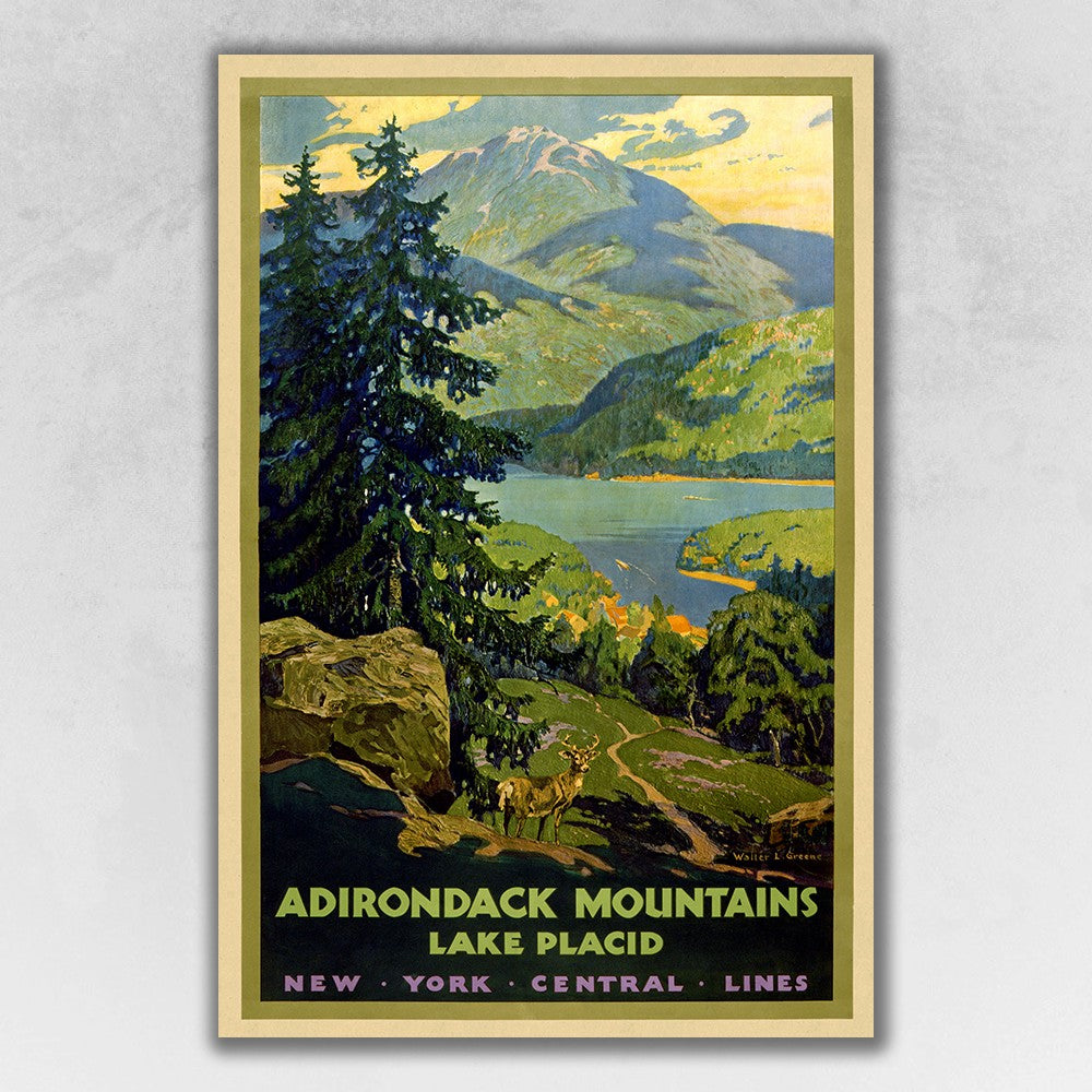 Vintage 1920S Adirondack Mountains Unframed Print Wall Art - 99fab 