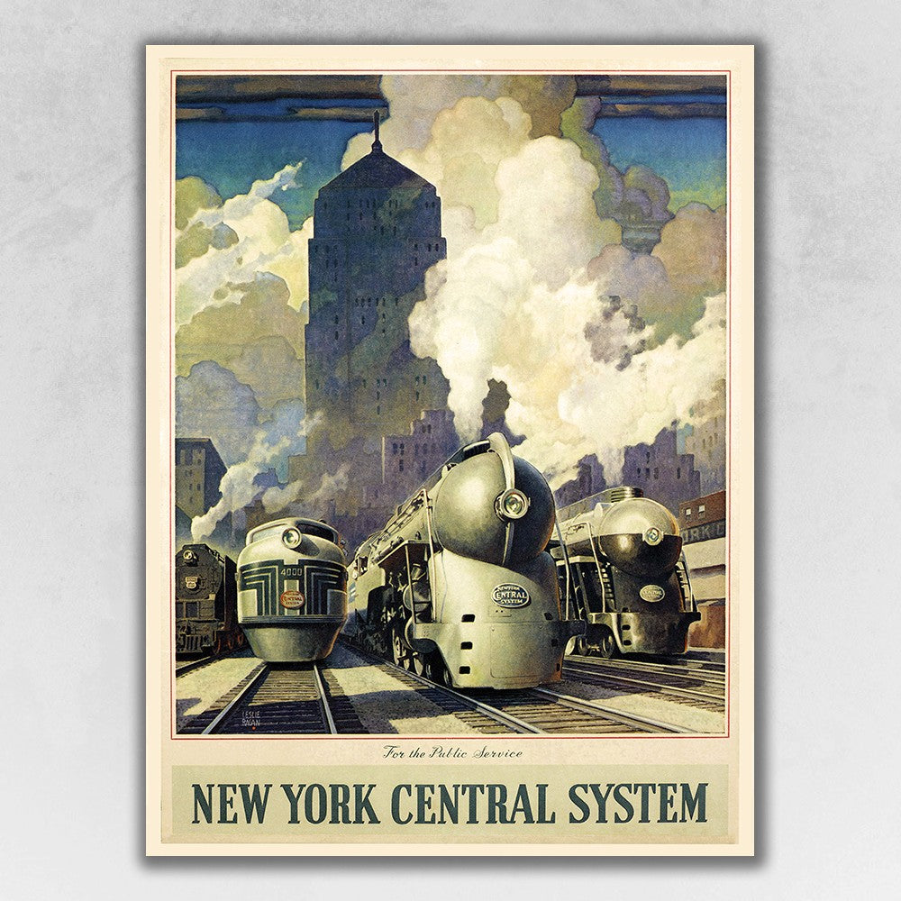 New York Railroad Vintage Travel Unframed Print Wall Art - 99fab 