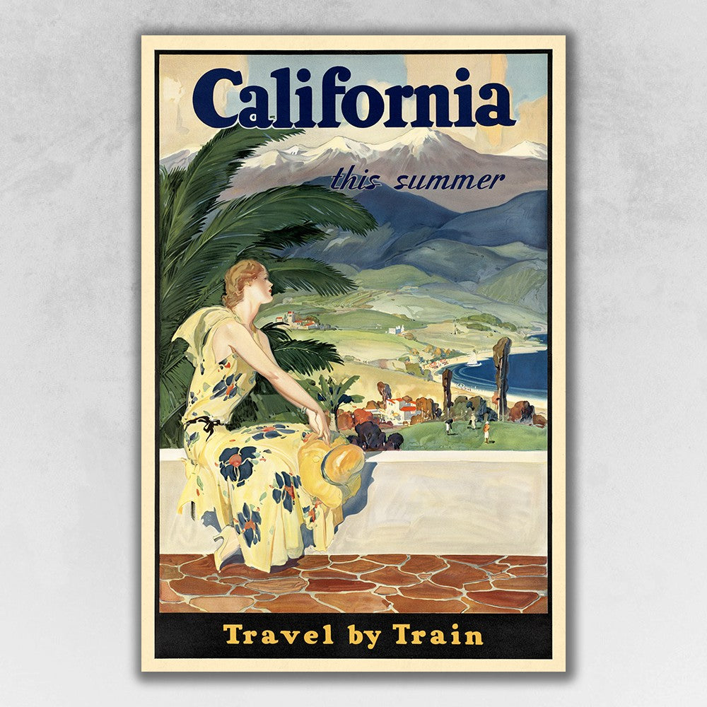 Vintage 1934 California Travel Unframed Print Wall Art - 99fab 
