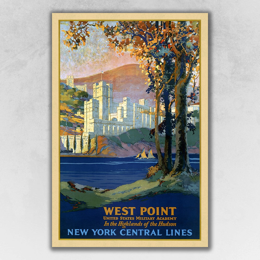 West Point New York Vintage Travel Unframed Print Wall Art - 99fab 