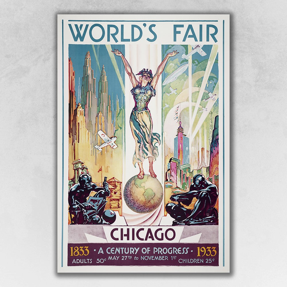 New York 1939 World's Fair Vintage Travel Unframed Print Wall Art - 99fab 