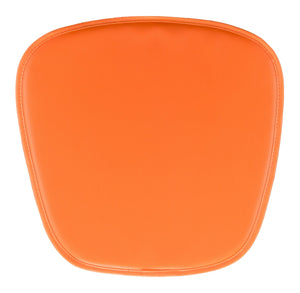 17" X 17" Orange Synthetic Solid Color Dining Chair Cushion Seat Cushion